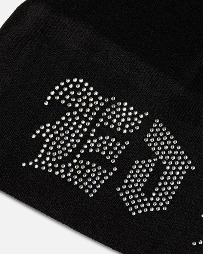 Ed Hardy Rhinestone Beanie Black