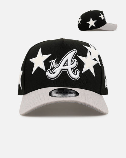 New Era Atlanta Braves 'Stars' 9FORTY A-Frame Snapback Black/Grey
