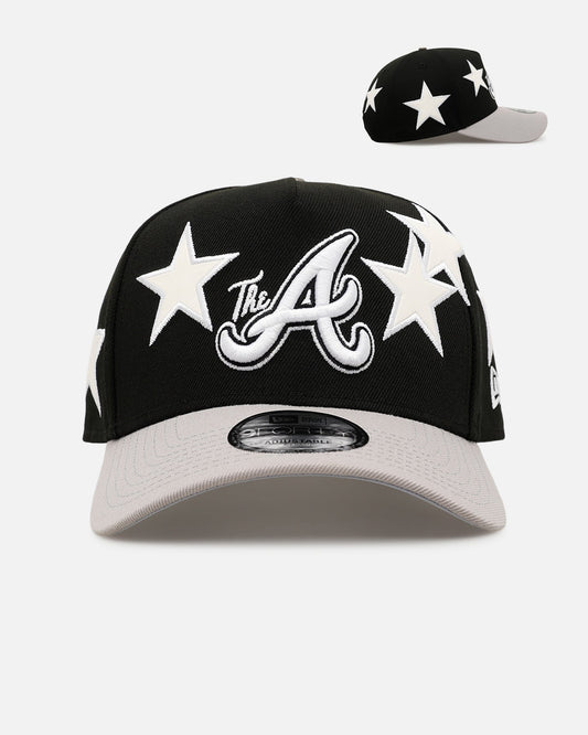 New Era Atlanta Braves 'Stars' 9FORTY A-Frame Snapback Black/Grey