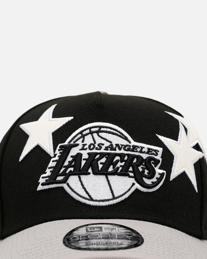 New Era Los Angeles Lakers 'Stars' 9FORTY A-Frame Snapback Black/Grey