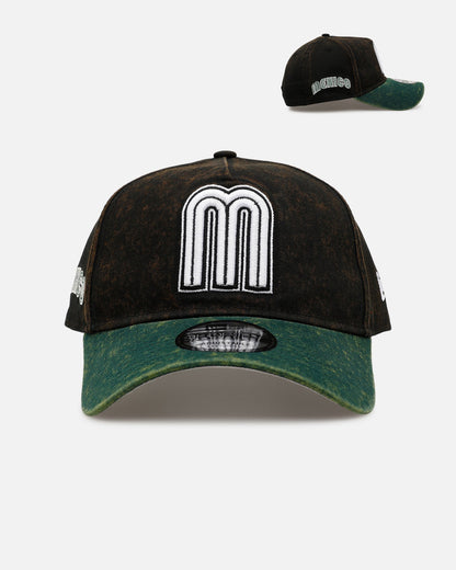 New Era Mexico National Baseball Team 'Washed Green 2.0' 9FORTY A-Frame Snapback Black/Green