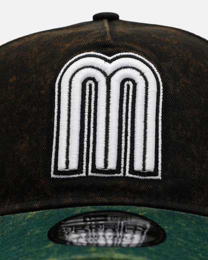 New Era Mexico National Baseball Team 'Washed Green 2.0' 9FORTY A-Frame Snapback Black/Green