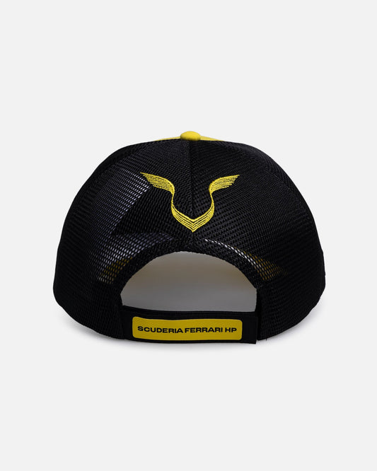 Puma X Scuderia Ferrari Replica Lewis Hamilton UK Trucker Strapback Cap Speed Yellow/Puma Black