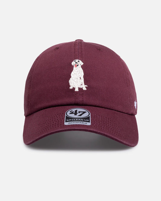 47 Brand Labrador Icon 47 Clean Up Strapback Maroon