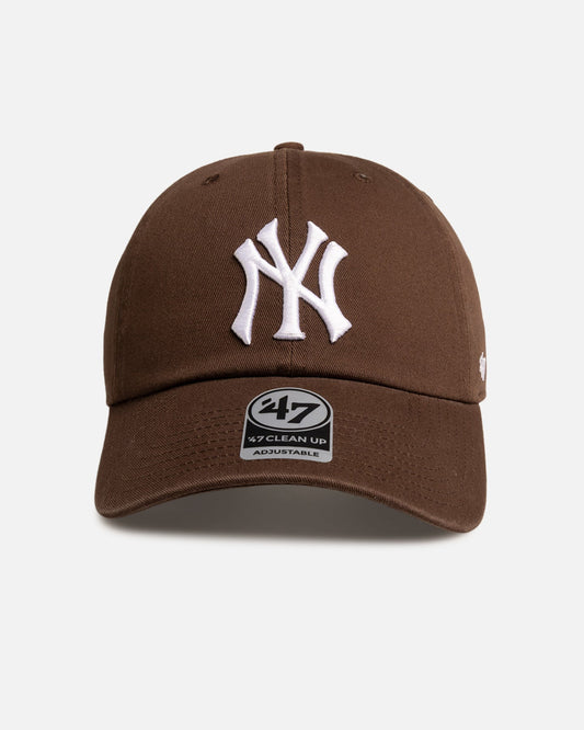 47 Brand New York Yankees 'Washed Brown' 47 Clean Up Strapback Brown