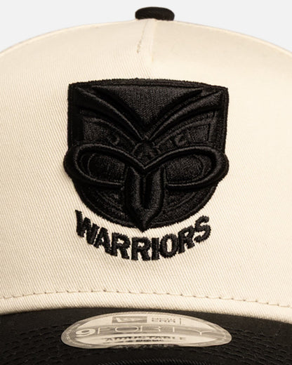 New Era New Zealand Warriors 'Chrome Black' 9FORTY A-Frame Snapback White/Black
