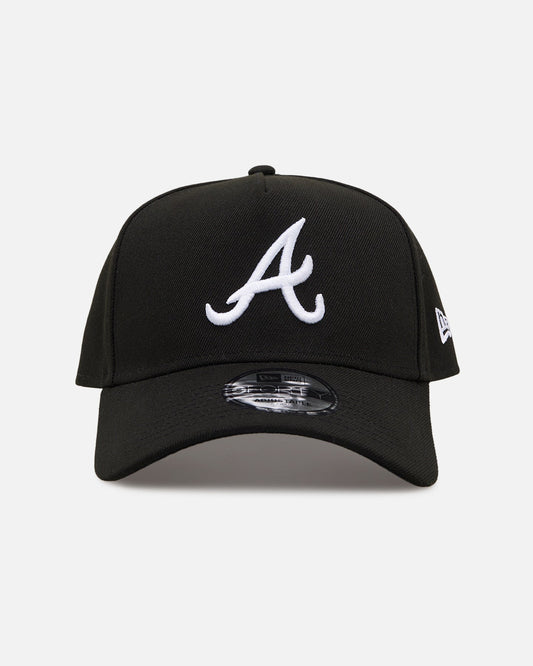 New Era Atlanta Braves 'Black' 9FORTY A-Frame Snapback Black/White