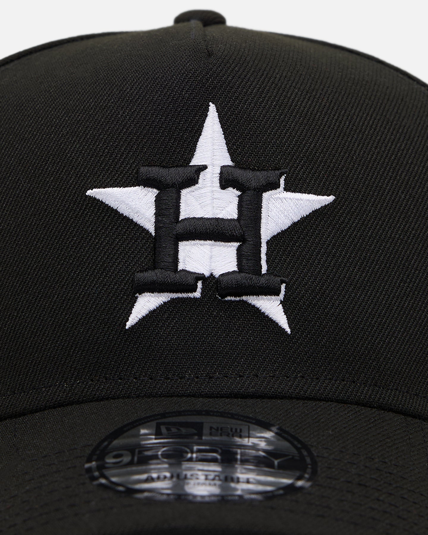 New Era Houston Astros 'Black' 9FORTY A-Frame Snapback Black/White