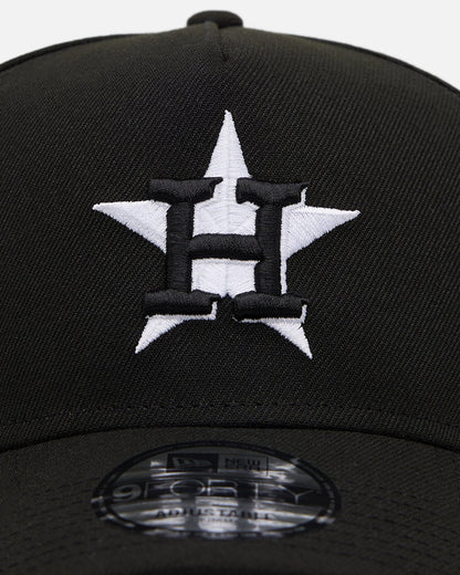 New Era Houston Astros 'Black' 9FORTY A-Frame Snapback Black/White