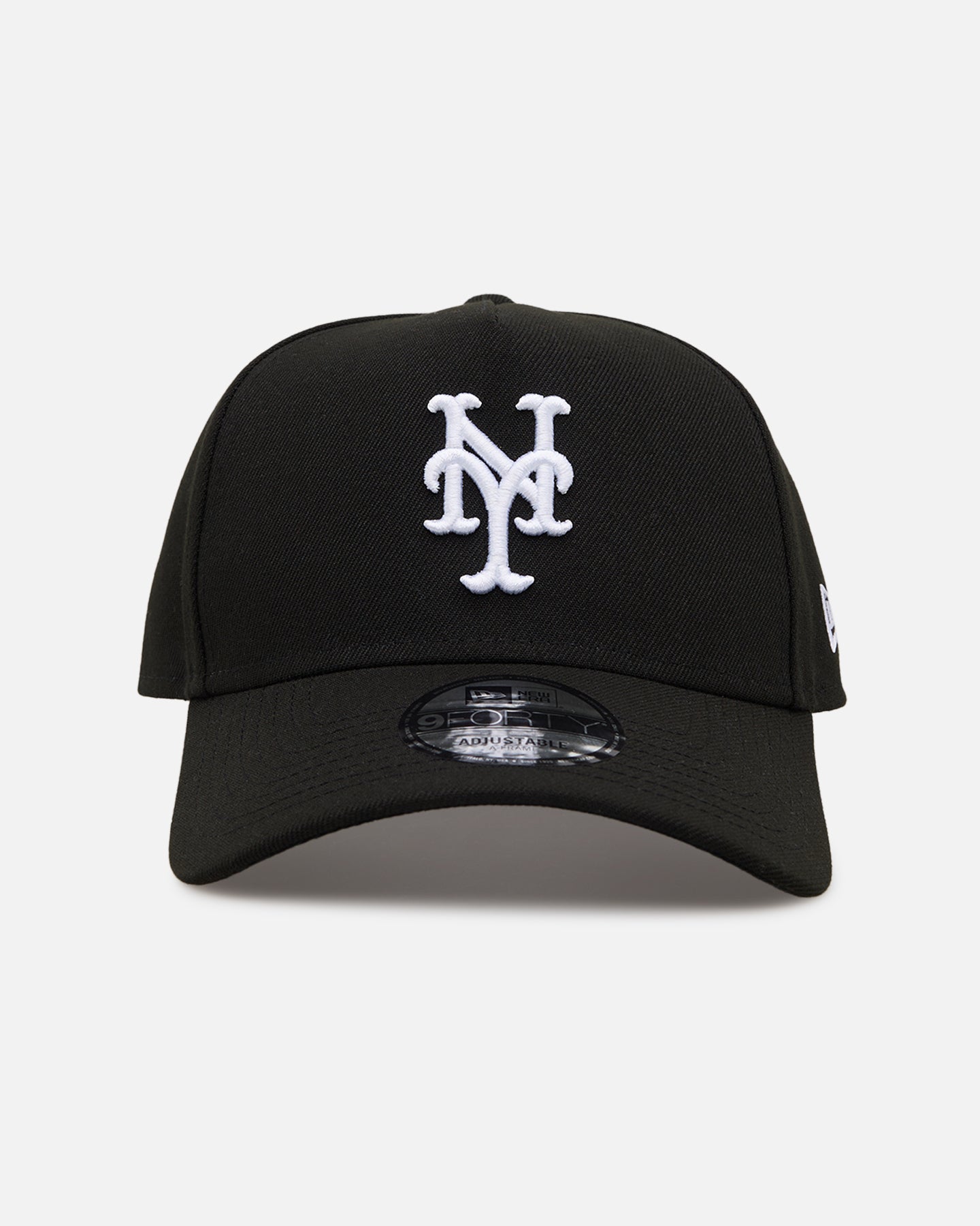 New Era New York Mets 'Black' 9FORTY A-Frame Snapback Black/White