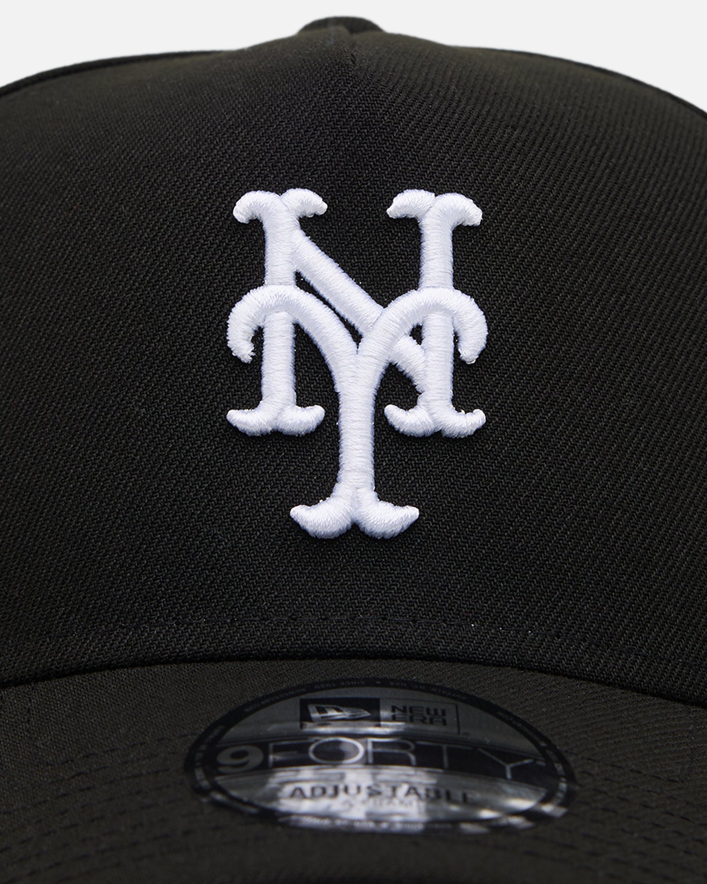 New Era New York Mets 'Black' 9FORTY A-Frame Snapback Black/White