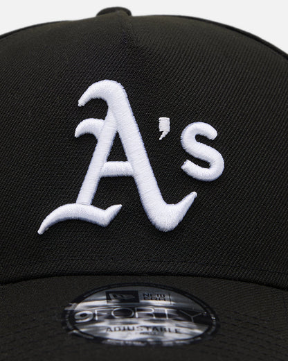 New Era Oakland Athletics 'Black' 9FORTY A-Frame Snapback Black/White
