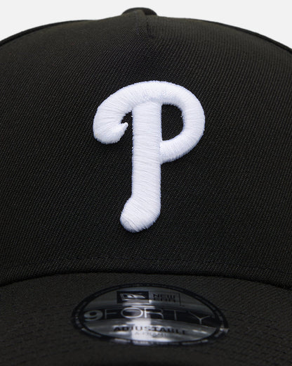 New Era Philadelphia Phillies 'Black' 9FORTY A-Frame Snapback Black/White