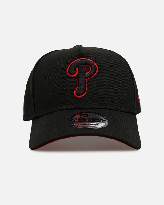 New Era Philadelphia Phillies 'Easy Black And Scarlet' 9FORTY A-Frame Snapback Black/Scarlet