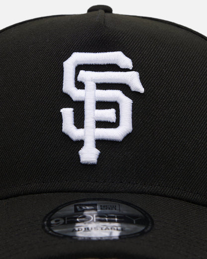 New Era San Francisco Giants 'Black' 9FORTY A-Frame Snapback Black/White