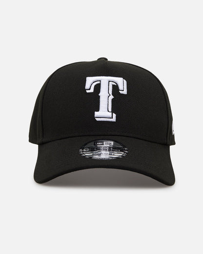 New Era Texas Rangers 'Black' 9FORTY A-Frame Snapback Black/White