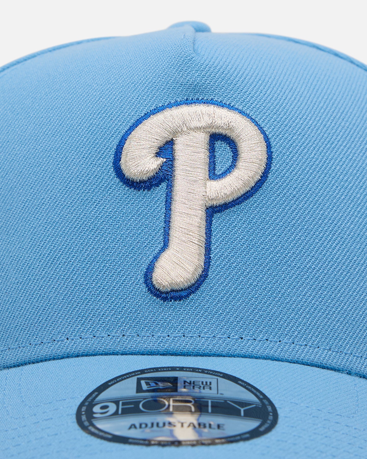 New Era Philadelphia Phillies 'Black Sky Blue' 9FORTY A-Frame Snapback Sky Blue