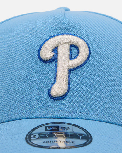New Era Philadelphia Phillies 'Black Sky Blue' 9FORTY A-Frame Snapback Sky Blue