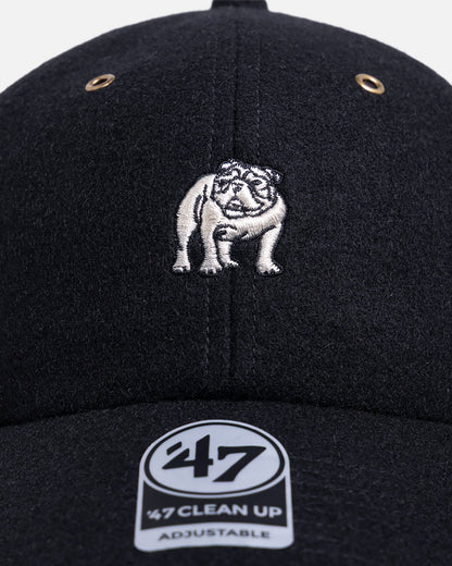 47 Brand Bulldog Wool 47 Clean Up Strapback Black