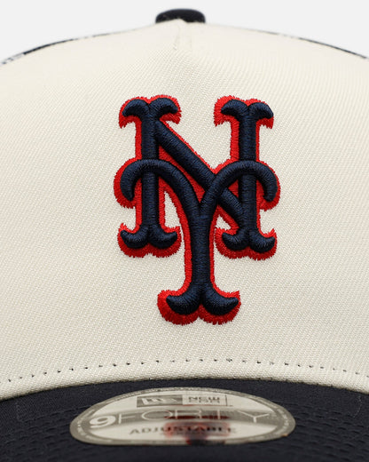 New Era New York Mets 'Forth Of July' 9FORTY A-Frame Snapback Chrome/Navy