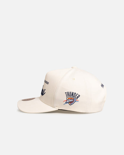 Mitchell & Ness Oklahoma City Thunder Shai Gilgeous-Alexander 'Classic' Script Pro Pinch Snapback White