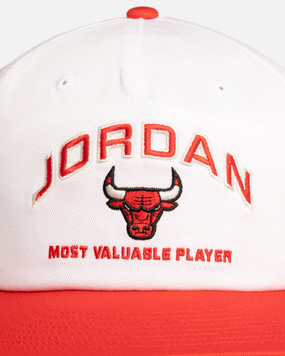 Jordan Chicago Bulls Jordan Pro Unstructured Flat Bill Snapback White/Red