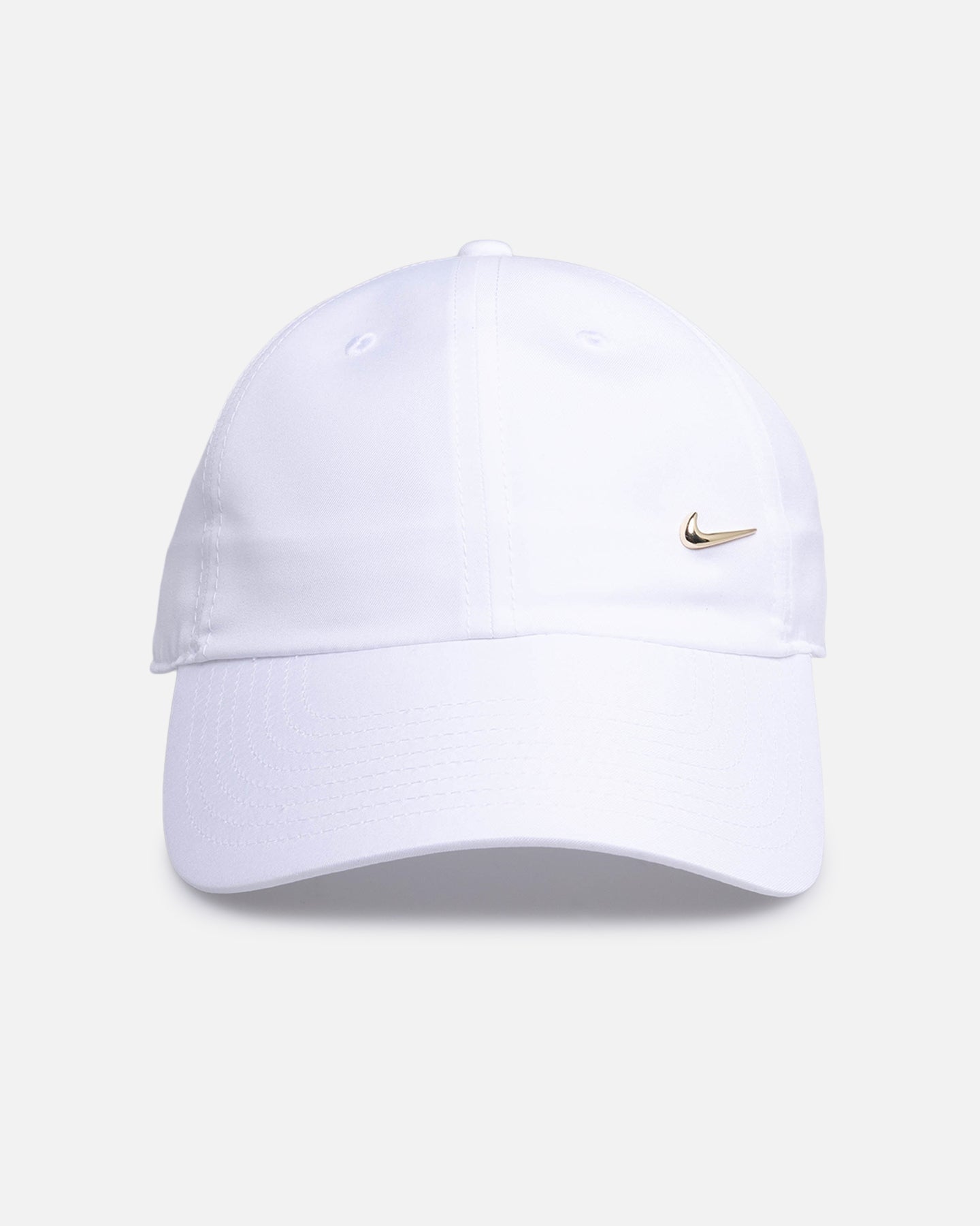 Nike Dri-FIT Club Unstructured Metal Swoosh Strapback Cap White