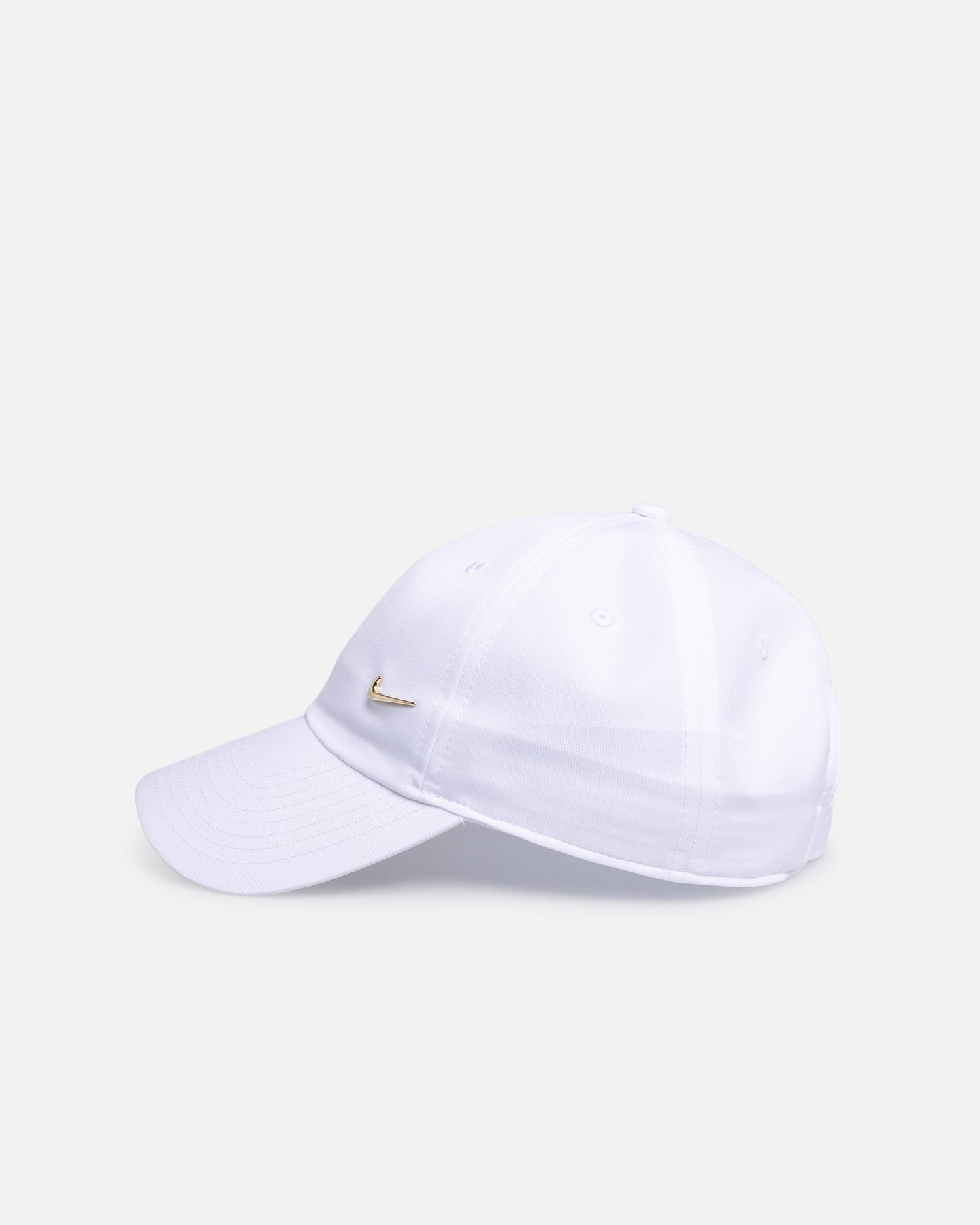 Nike Dri-FIT Club Unstructured Metal Swoosh Strapback Cap White