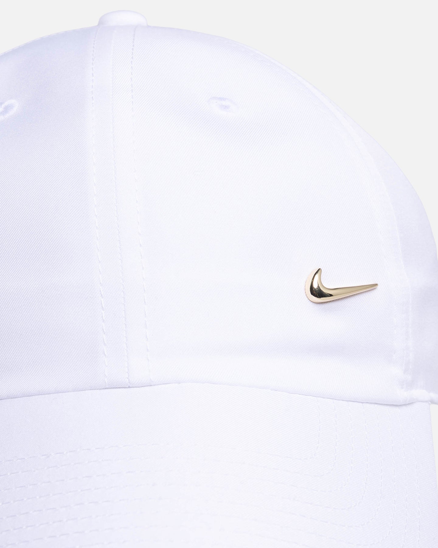 Nike Dri-FIT Club Unstructured Metal Swoosh Strapback Cap White