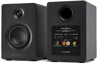Victrola Tempo Bookshelf Speakers (Black)