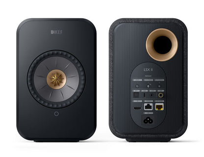 KEF LSX II Wireless HiFi Speakers Pair (Carbon Black)