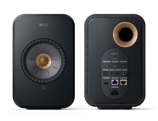 KEF LSX II Wireless HiFi Speakers Pair (Carbon Black)