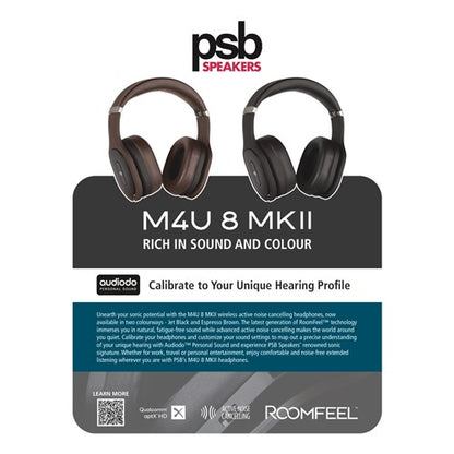 PSB M4U 8 MKII Wireless ANC Headphones - Black