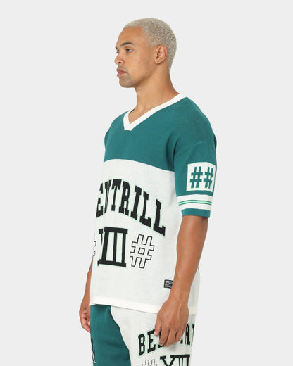 BEENTRILL Numerals Football Jersey Cream/Green