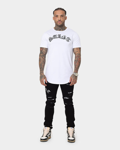 Saint Morta Gothic Paisley El Duplo Short Sleeve T-Shirt White/Black