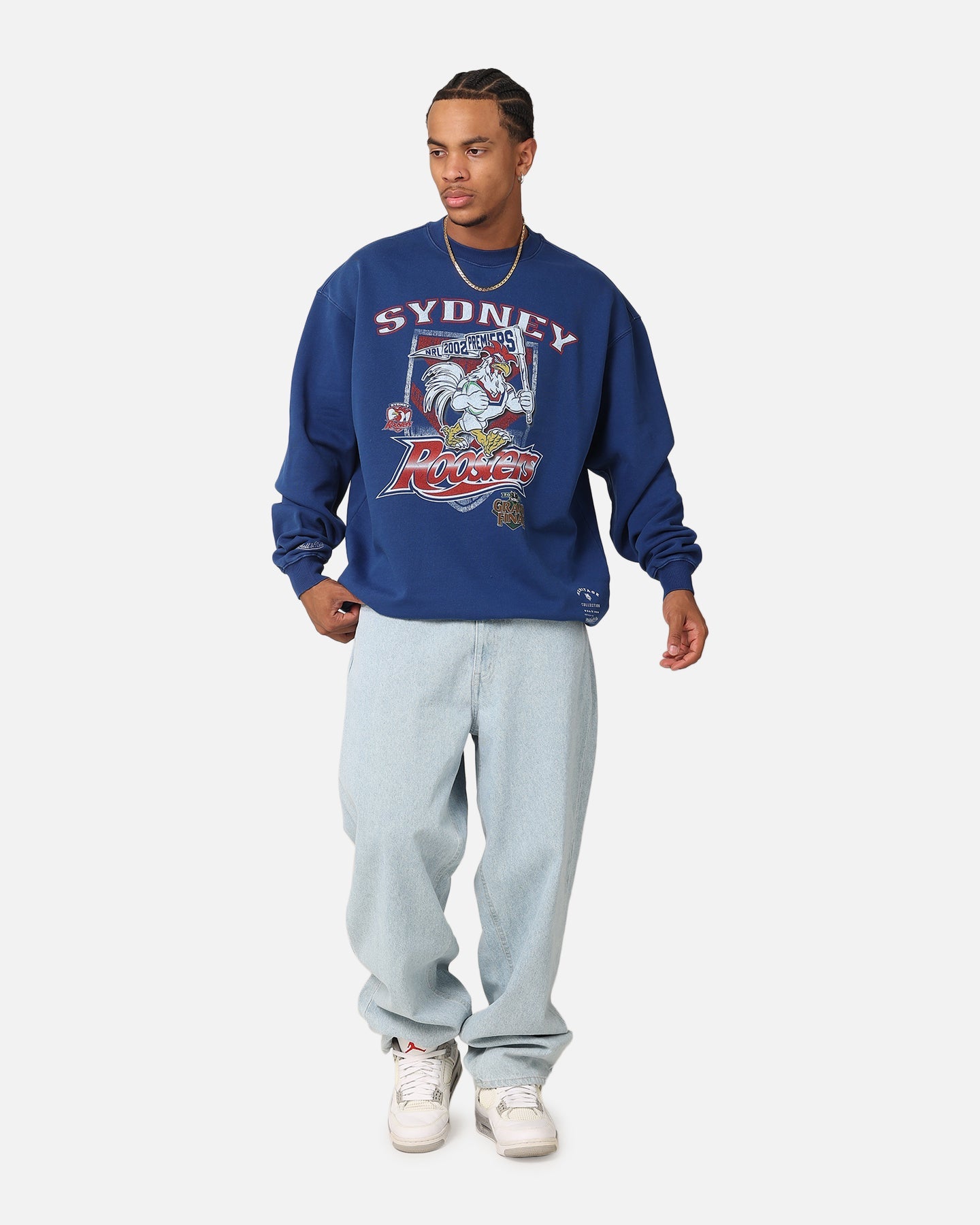Mitchell & Ness Sydney Roosters 2002 NRL Premiers Crewneck Navy
