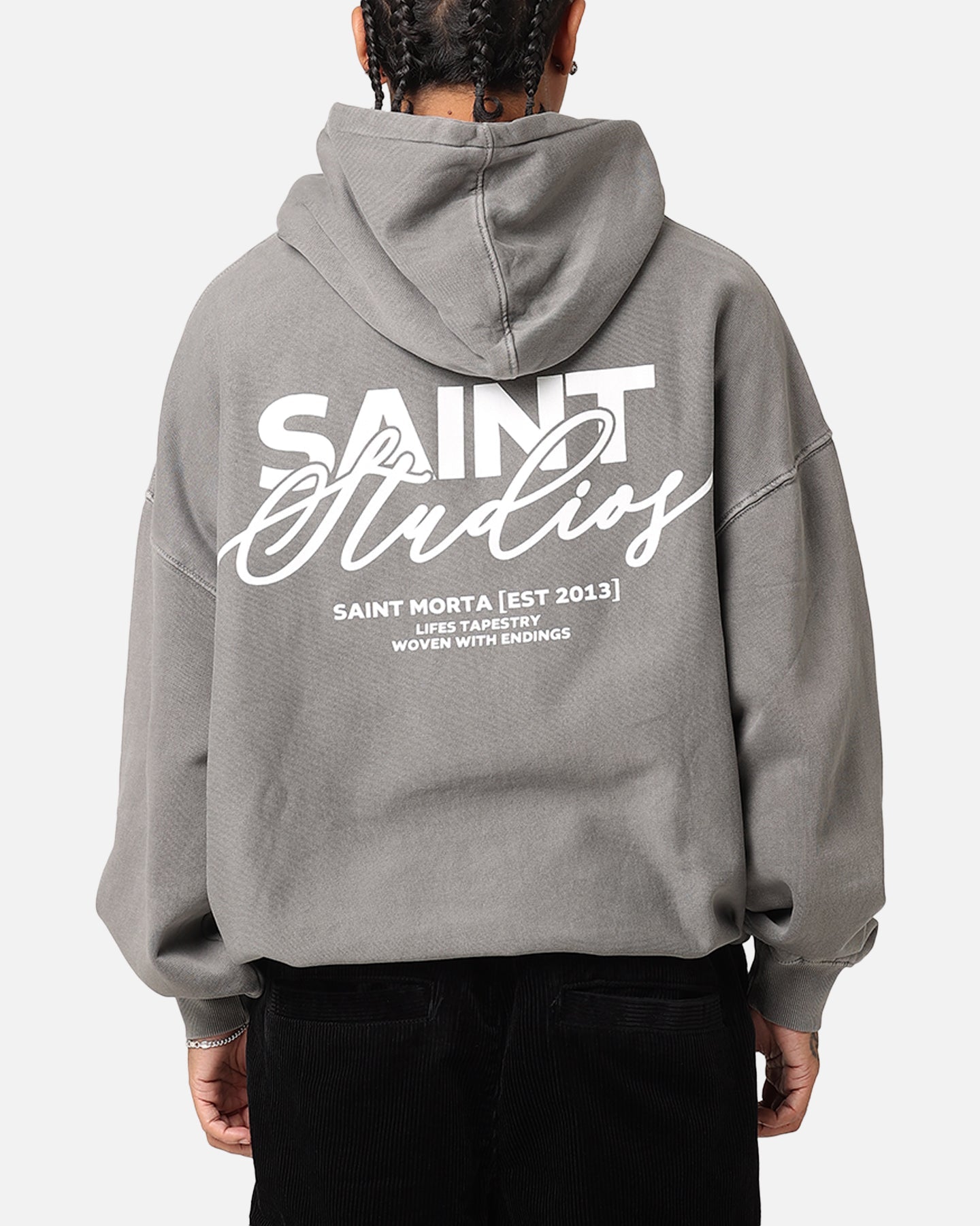 Saint Morta Saint Studios Hoodie Washed Charcoal