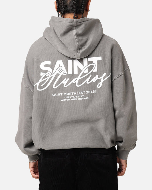 Saint Morta Saint Studios Hoodie Washed Charcoal