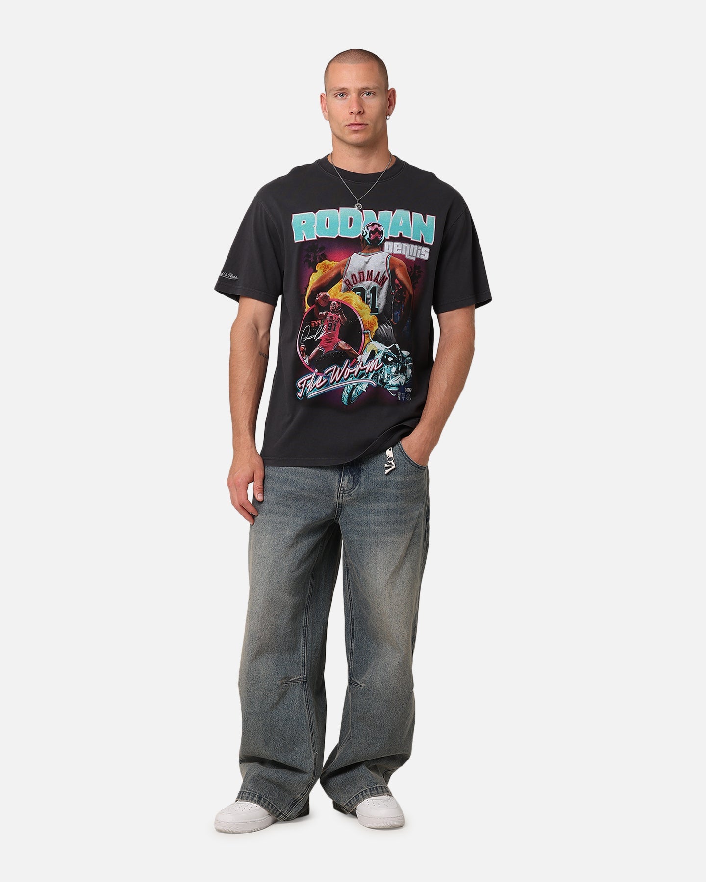 Mitchell & Ness Dennis Rodman Vice T-Shirt Faded Black