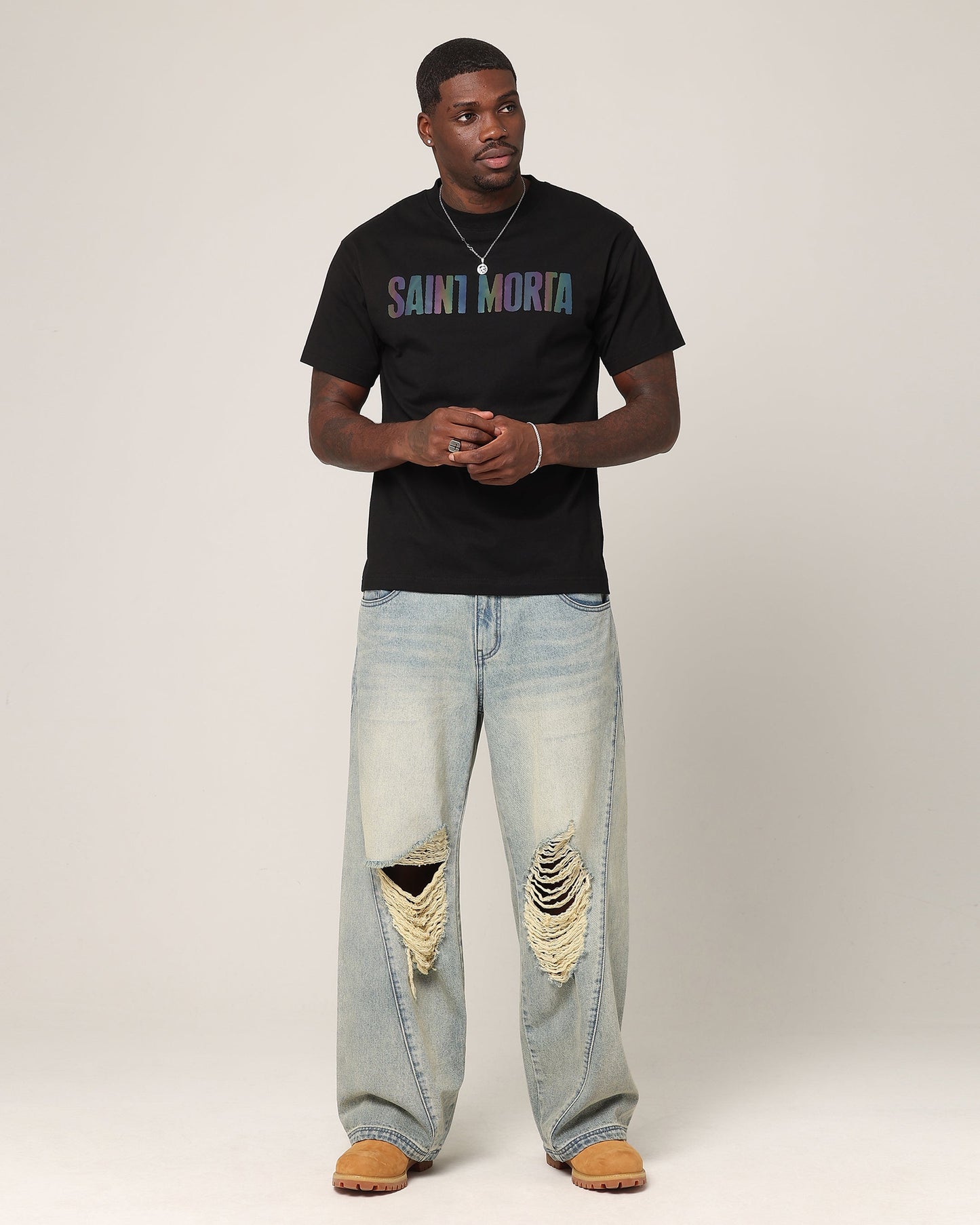 Saint Morta Lafayette V2 Ages T-Shirt Black/Iridescent