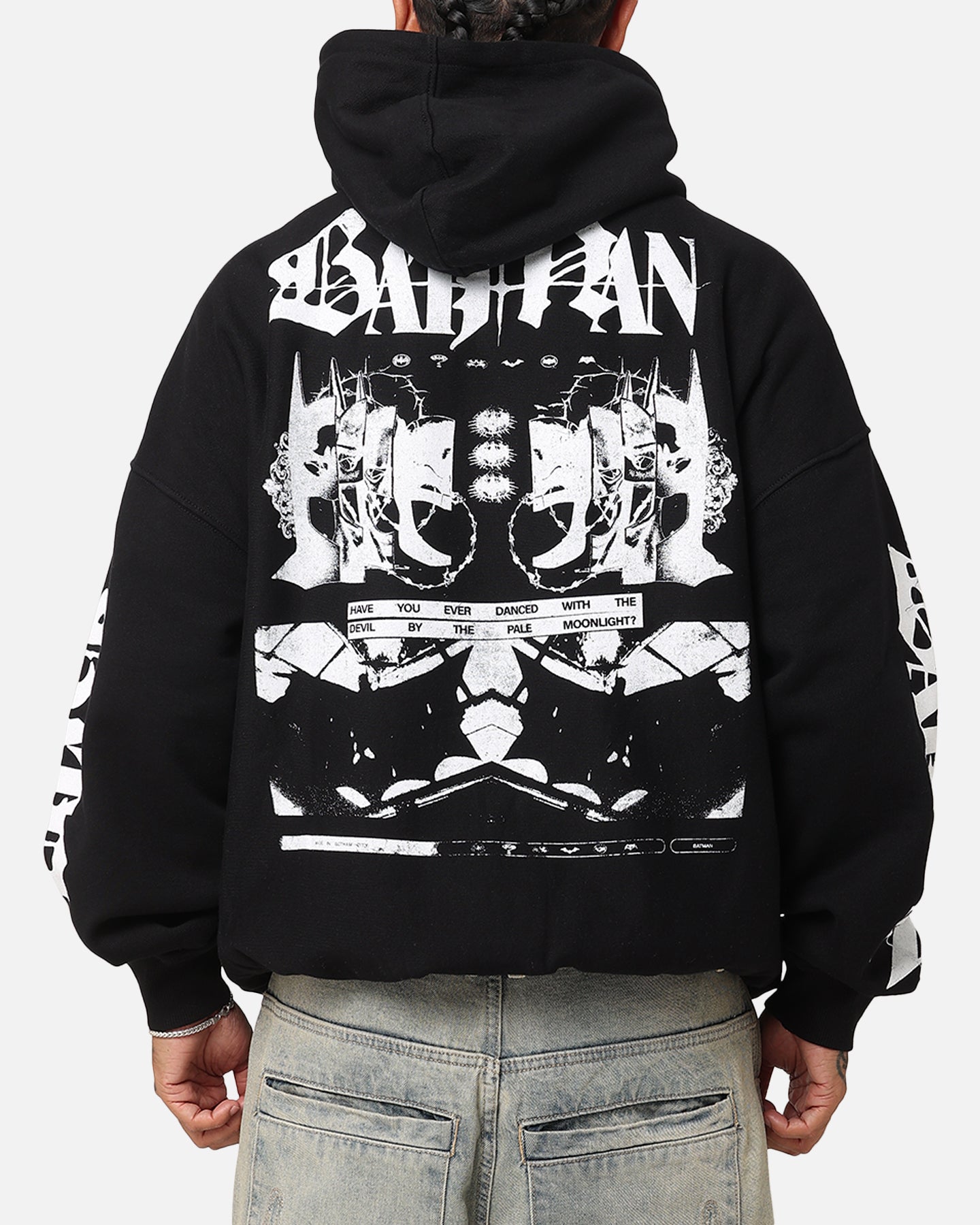 73Studio X DC Batman With The Devil Premium Hoodie Black