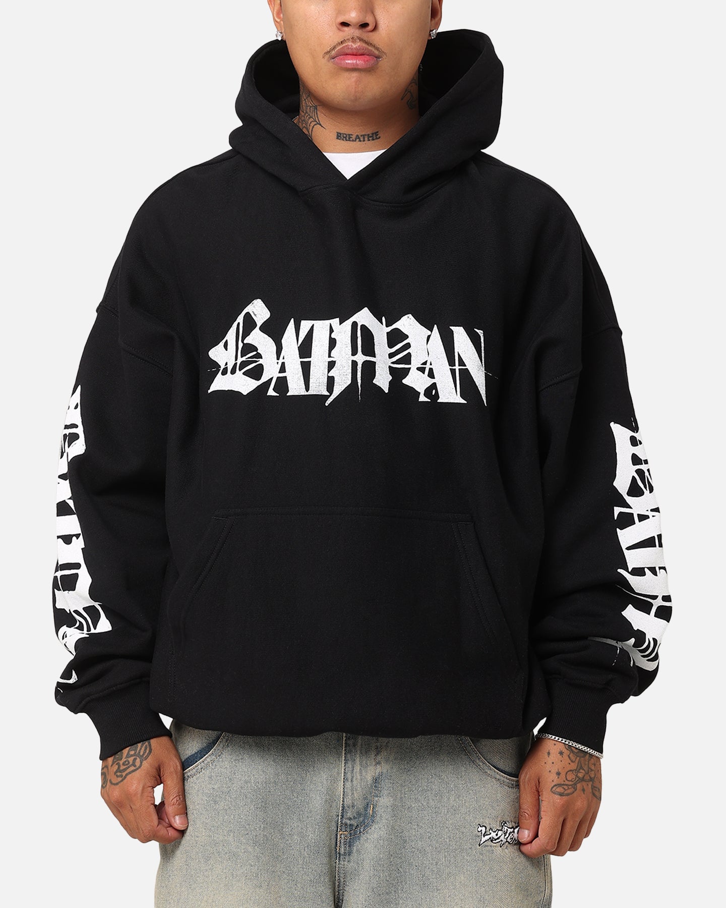 73Studio X DC Batman With The Devil Premium Hoodie Black