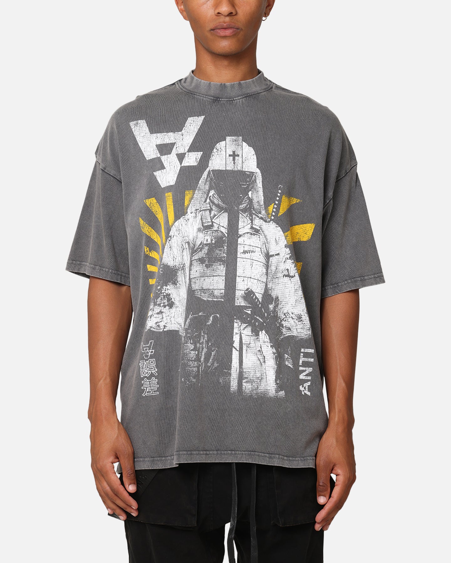 The Anti Order Legion Mock Neck T-Shirt Washed Charcoal
