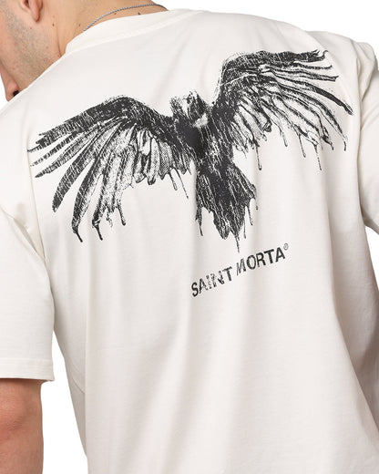 Saint Morta Raven Boxy T-Shirt Off White