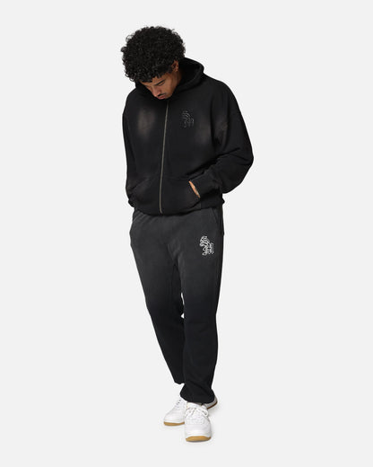 Saint Morta Gothic Zip Hoodie Sunfade Black