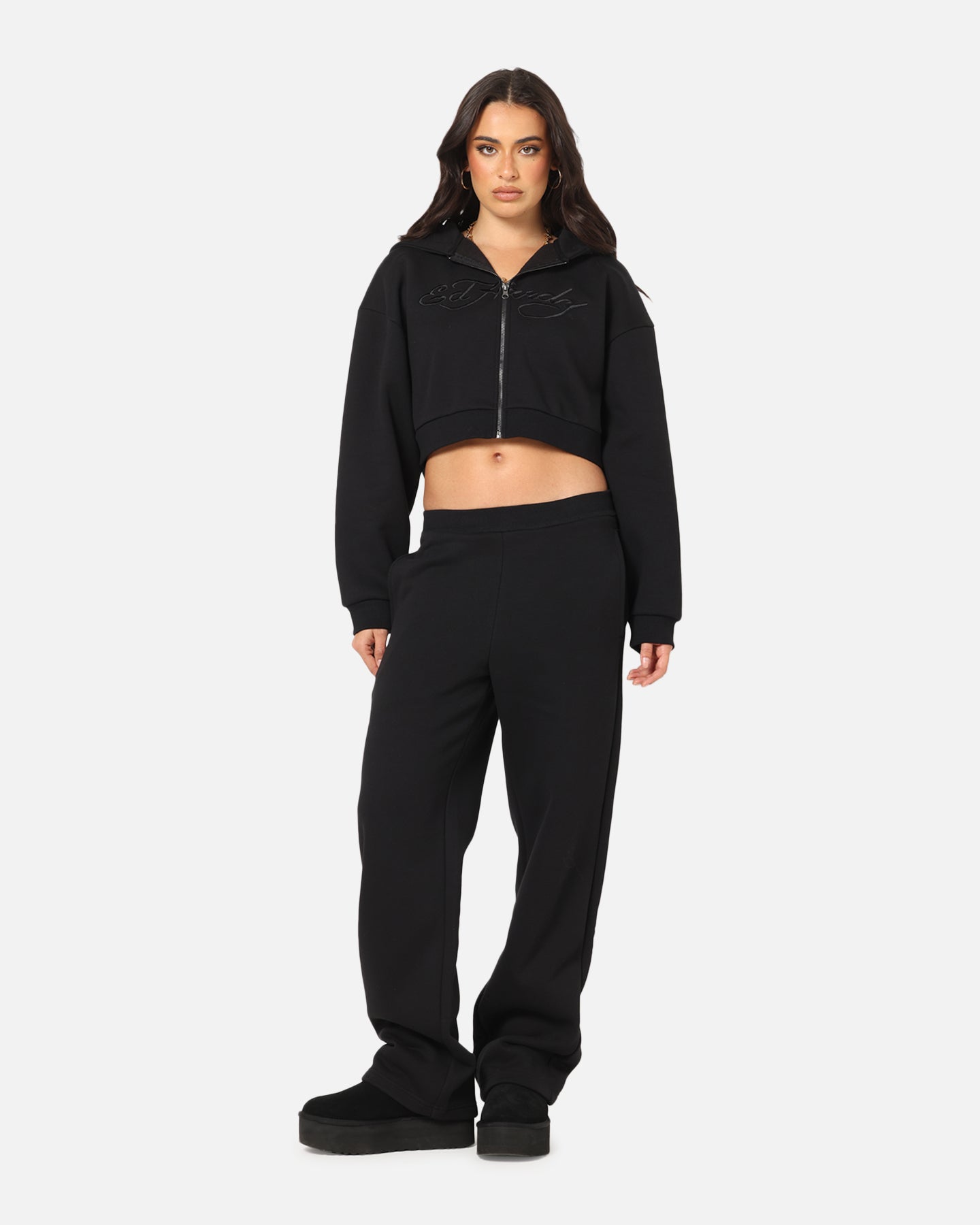 Ed Hardy Women's Butterfly Effect Hoodie Black