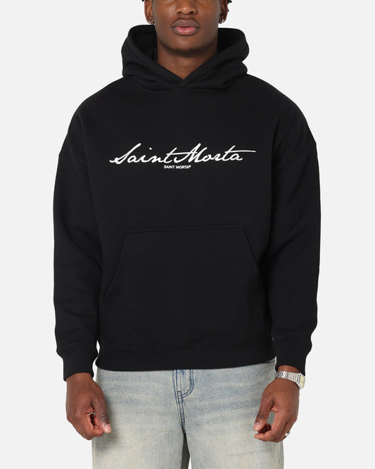 Saint Morta Scripture Boxy Hoodie Black