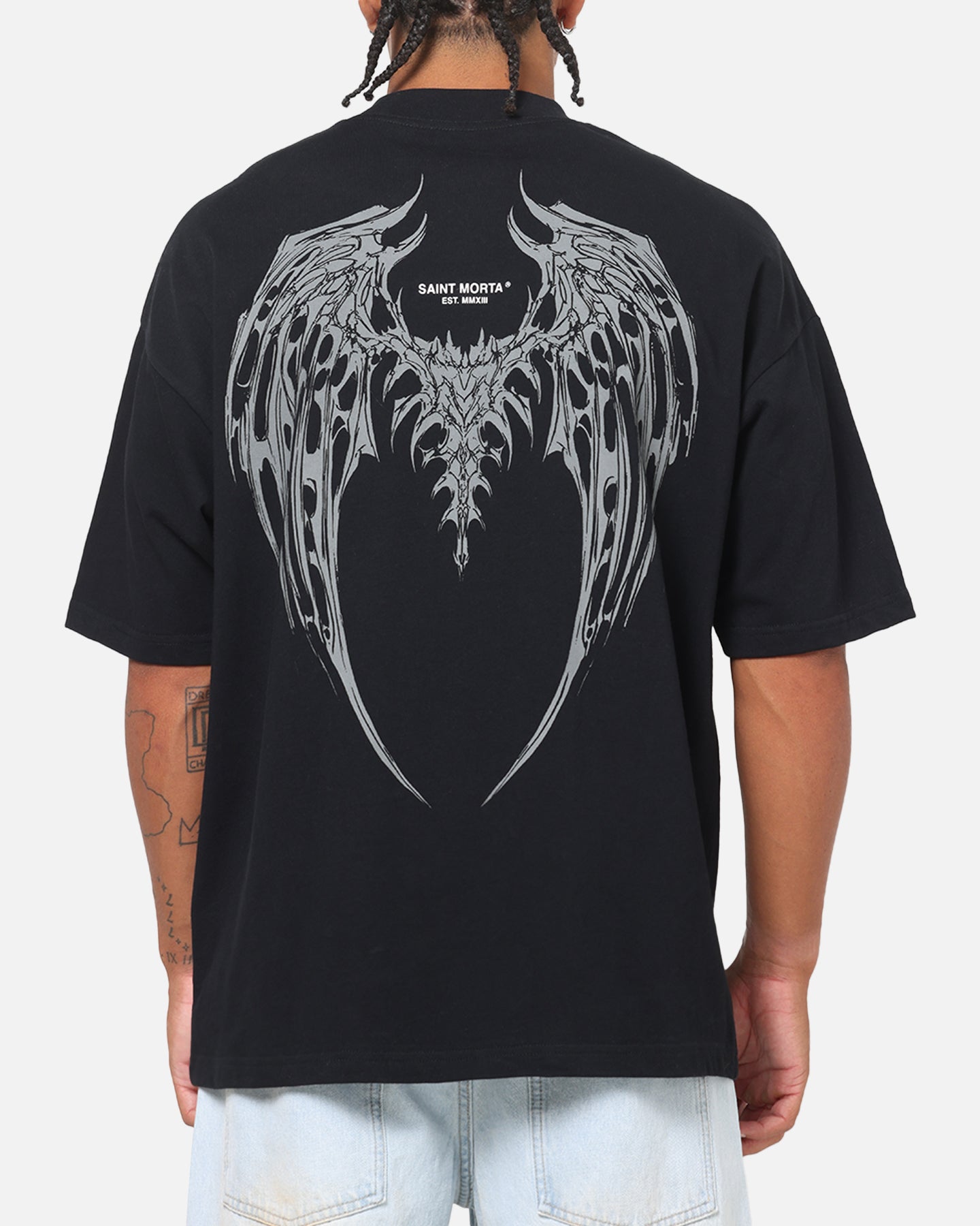 Saint Morta Departed Boxy T-Shirt Black/Grey