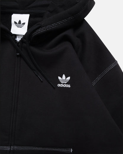 Adidas Essentials Trefoil Full Zip Hoodie Black