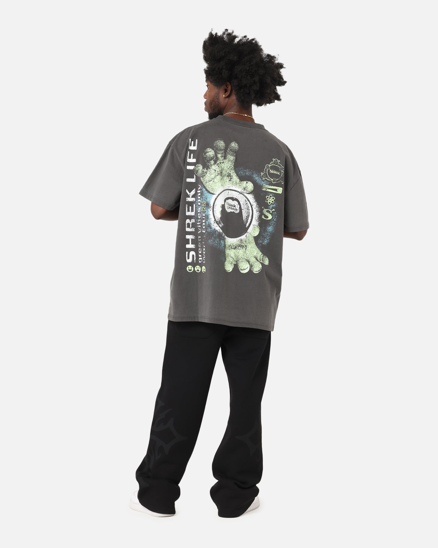 73Studio X Shrek Rave Heavy T-Shirt Black Wash